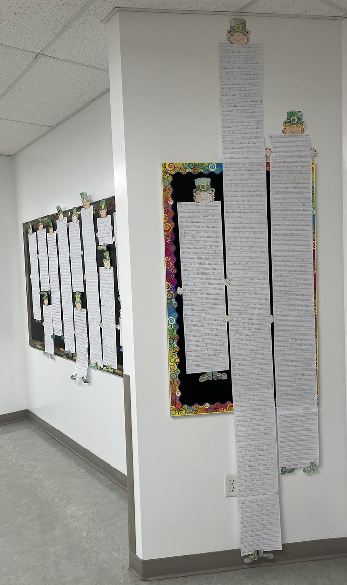 ellen_probe's tweet photo. Proud of my class and wanted to share. Every single student was so excited to write their own leprechaun adventure story! These little Grade One monkeys have turned themselves into writing machines! @GBProbeSchool @LethSchDivision 🍀 ✍🏼 ❤️ https://t.co/eR0Ot1zXWY