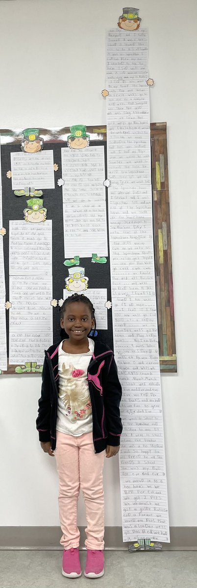 ellen_probe's tweet photo. Proud of my class and wanted to share. Every single student was so excited to write their own leprechaun adventure story! These little Grade One monkeys have turned themselves into writing machines! @GBProbeSchool @LethSchDivision 🍀 ✍🏼 ❤️ https://t.co/eR0Ot1zXWY