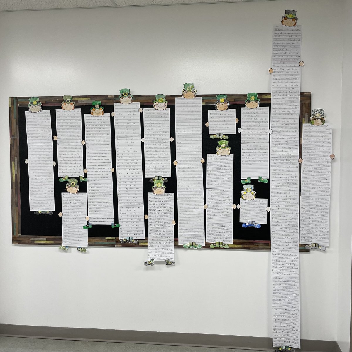 ellen_probe's tweet photo. Proud of my class and wanted to share. Every single student was so excited to write their own leprechaun adventure story! These little Grade One monkeys have turned themselves into writing machines! @GBProbeSchool @LethSchDivision 🍀 ✍🏼 ❤️ https://t.co/eR0Ot1zXWY