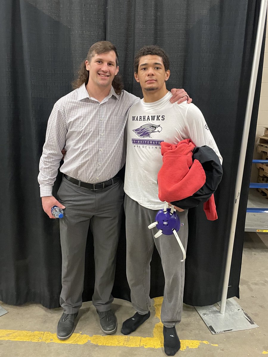 UWW_Wrestling's tweet photo. Coach latella with NCAA All American Jaritt Shinhoster!! Congrats Shin!! https://t.co/GVytKg98e9