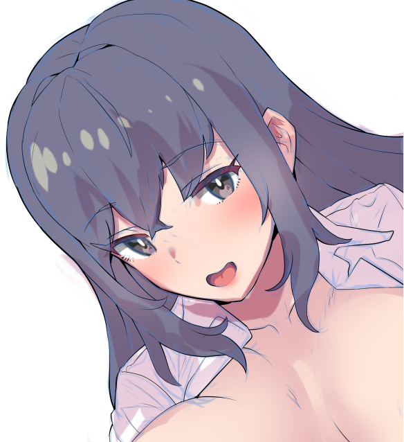 作業再開。影色調整に入る前に目のバランスを調整。 