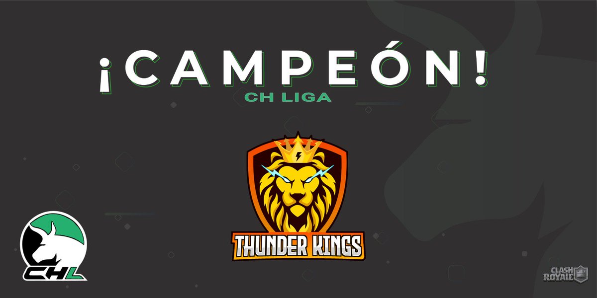 CHL • SUPERLIGA • (@chliga2) on Twitter photo Más de una hora de juego, en un gran nivel podemos decir que <a href="/ThunderKingscr/">Thunder Kings</a> 🇨🇷 es el gran campeón de esta decima edición tras ganarle a un duro rival como lo fue <a href="/Esport_Loyal/">Loyal eSports🇲🇽</a>
Salud CAMPEONES 🏆
#AlwaysCHL #CHL10 #ClashRoyale Más de una hora de juego, en un gran nivel podemos decir que <a href="/ThunderKingscr/">Thunder Kings</a> 🇨🇷 es el gran campeón de esta decima edición tras ganarle a un duro rival como lo fue <a href="/Esport_Loyal/">Loyal eSports🇲🇽</a>
Salud CAMPEONES 🏆
#AlwaysCHL #CHL10 #ClashRoyale
