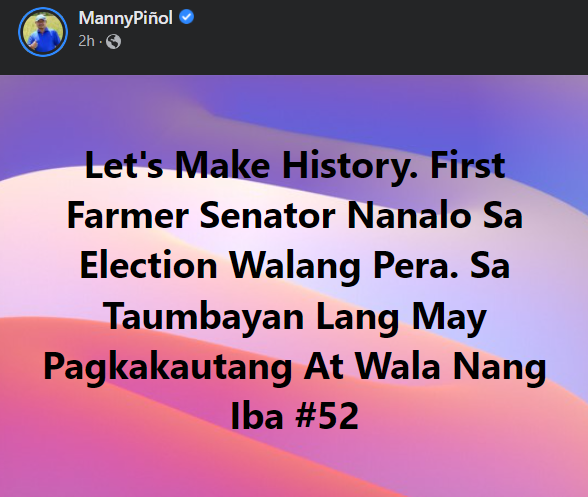 MannyPiñolforSenator(2022) tweet media
