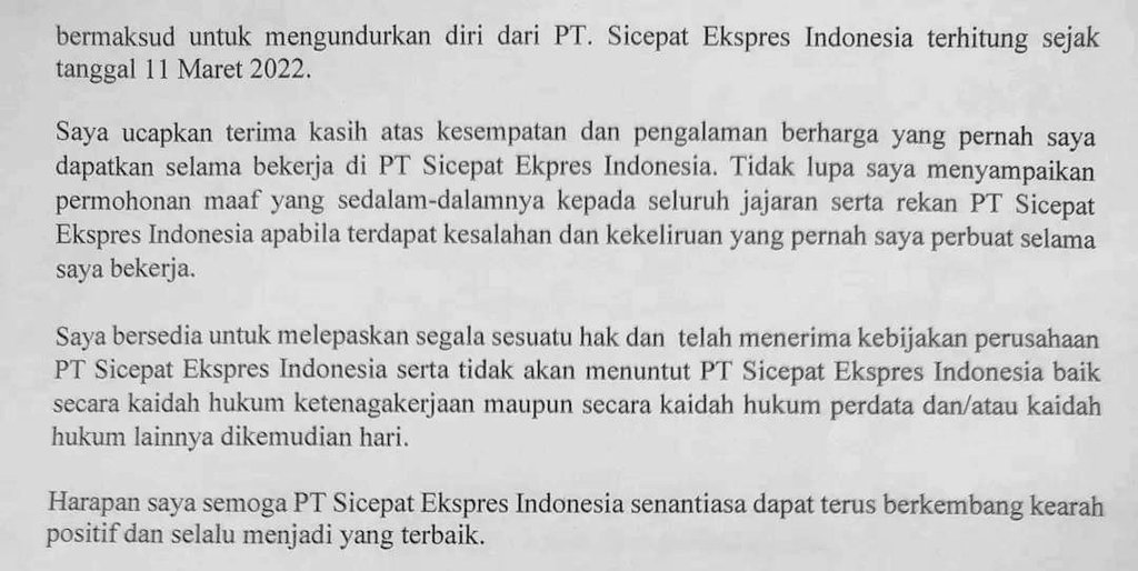 arifnovianto_id's tweet image. GELOMBANG PHK massal tengah dilakukan SiCepat. Di Jabodetabek ada sekitar 365 kurir yg dipecat, tapi mereka disodori surat pengunduran diri. Tujuannya, agar perusahaan tidak membayar pesangon dan hak2 lainnya bagi kurir.

Bbrpa kurir yg diPHK dipilih yg berstatus pekerja tetap.