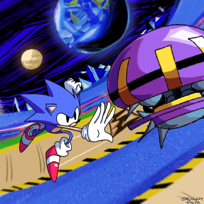 drew some sonic stuff today! 