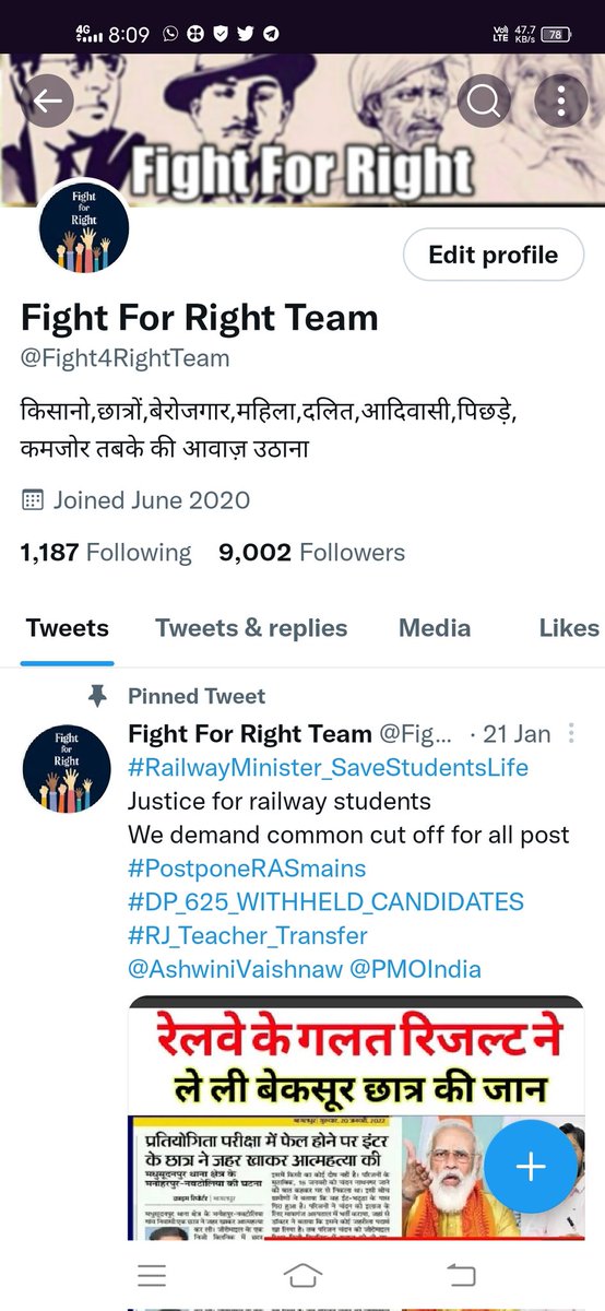 Fight4RightTeam's tweet photo. 9K Complete
Thanks Friends
#RJ_Transfer_Policy
#RestoreOPS
https://t.co/a89G1PWm3c https://t.co/RS2QBbNYMA