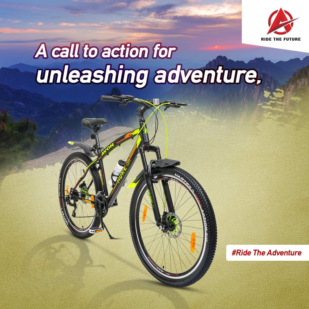 AvonCyclesIndia's tweet photo. Time to unleash your adventurous spirit and go beyond all hurdles to set new heights of achievements. 
Ride the adventure, ride Avon. 

#Avon #AvonIdea #AvonCycles #Cycles #HealthyLifestyle https://t.co/LbGVmHoqUG
