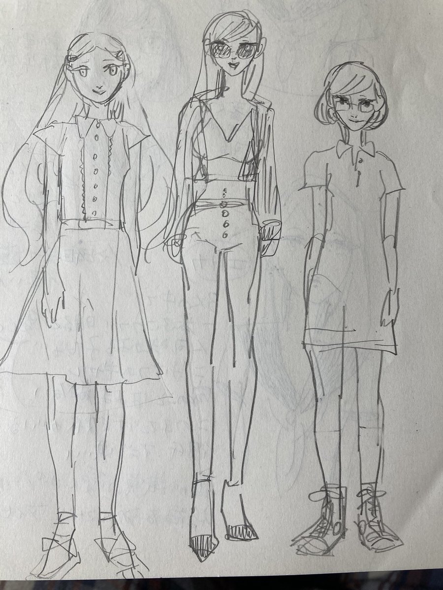 3人の私服をメモしていたのだな 