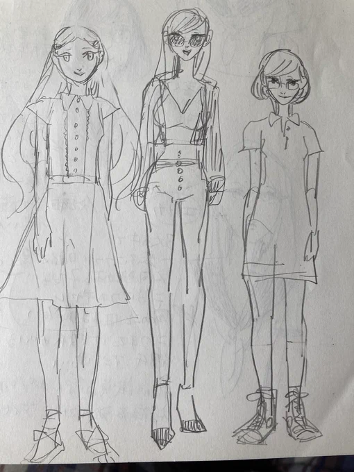 3人の私服をメモしていたのだな 