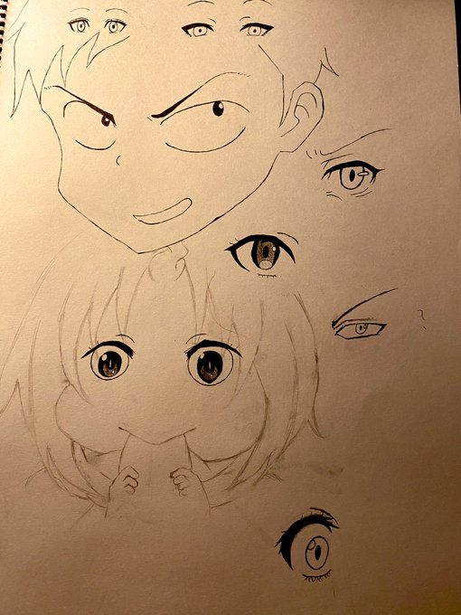 目の大きさがのtwitterイラスト検索結果