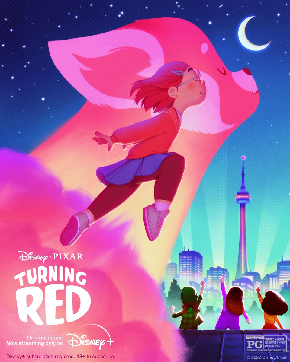 Pixar's tweet photo. Embrace your inner red panda with this ah-MEI-zing poster inspired by #TurningRed. 🐾✨🌙 Poster by: Juan Useche Instagram: @juan.useche https://t.co/sRZhcgXZd8