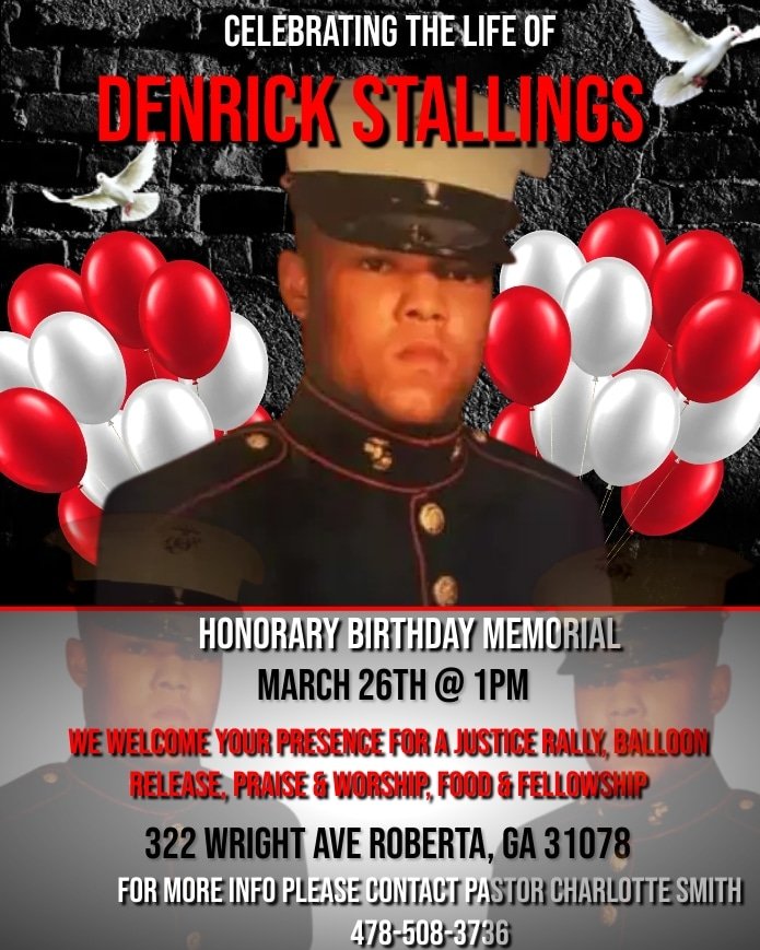 giftedexhorter's tweet photo. Denrick Stallings, a citizen of rural Roberta - Crawford County Georgia was murdered on Sunday, January 9th, 2022 by sheriff's officer, William Owenby after being shot to death. https://t.co/4sncplQivC