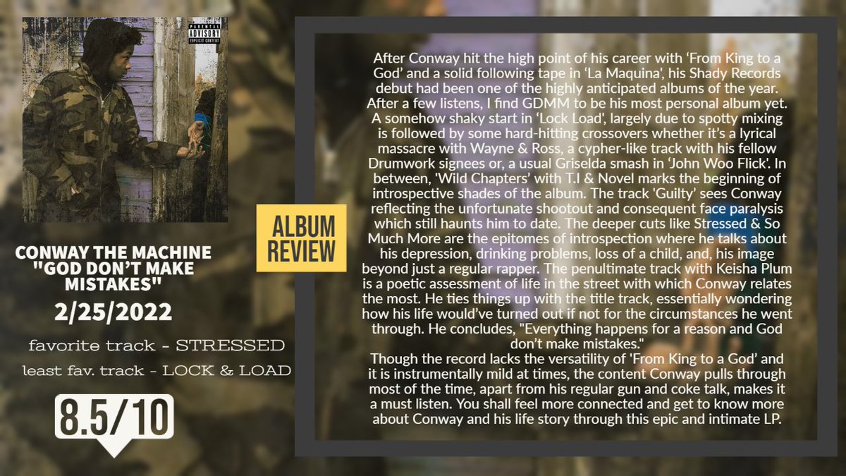 NerdMusiq's tweet photo. CONWAY THE MACHINE/2022/SHADY/HIP HOP https://t.co/wzKVIaETJO