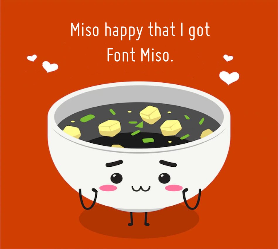 MandevilleJada's tweet photo. When taking the test to find out what #font I am I got Miso. This font is considered very modern and sleek, credit for animation goes to vector, I just added the Miso font text. #miso #misohappy @rsj108 @alayna_wood92 https://t.co/x1jcesOlM3