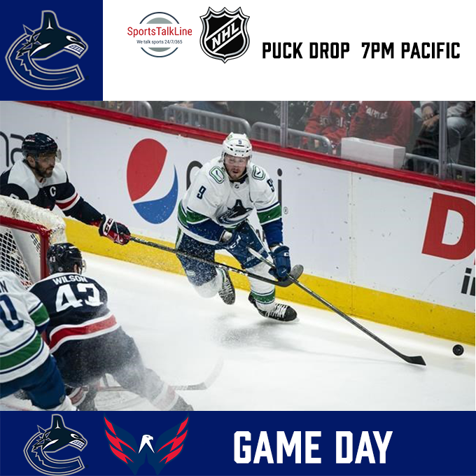 JoshuaGriffith0's tweet photo. Brought to you by the great folks @SportsTalkLine
Who is scoring tonight's #CanucksFirst goal? π§
I am going with Vasily Podkolzin! #Canucks https://t.co/yHk8eFMAq9
