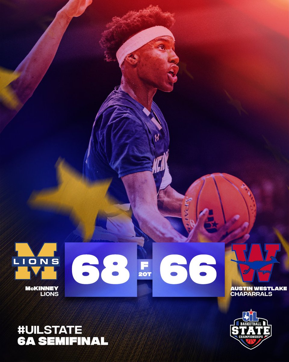 #UILState Boys Basketball 6A Semifinal
FINAL SCORE:

<a href="/MHSLionsHoops/">MHS Lions Boys Basketball</a> 6️⃣8️⃣ 2OT
<a href="/ChapBasketball/">Westlake Basketball</a> 6️⃣6️⃣
 
Box Score ➡️ bit.ly/3Jmj3PL