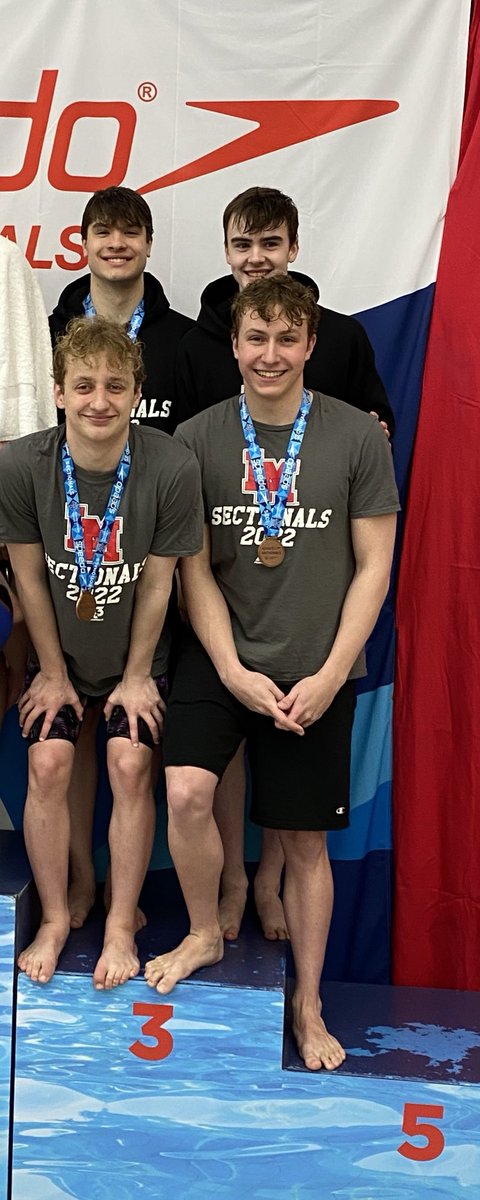 Finished up the night with another podium finish in the 400 Free Relay!