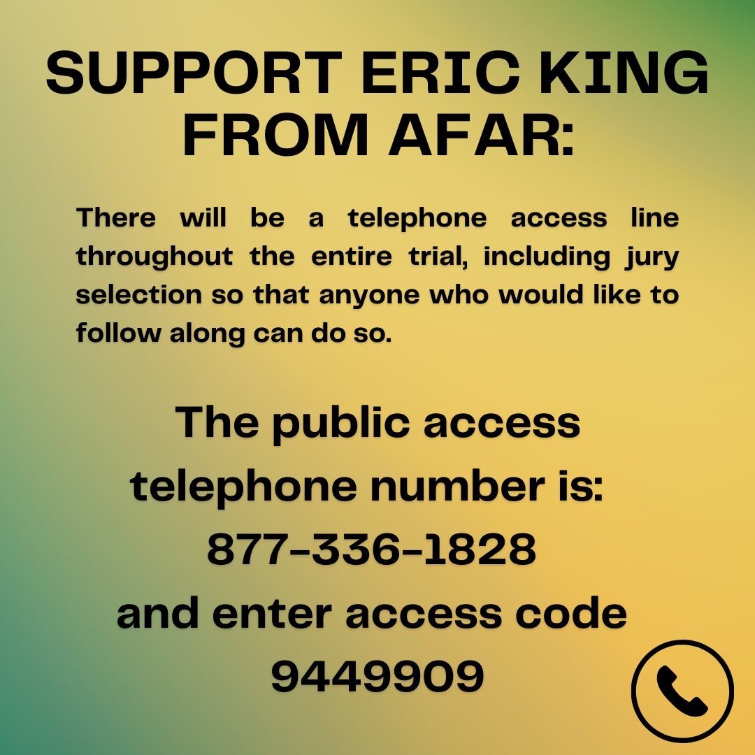 SupportEricKing's tweet photo. All you need to know about Eric’s trial. 
https://t.co/uxvGBd7siE https://t.co/lxNflFjLQr