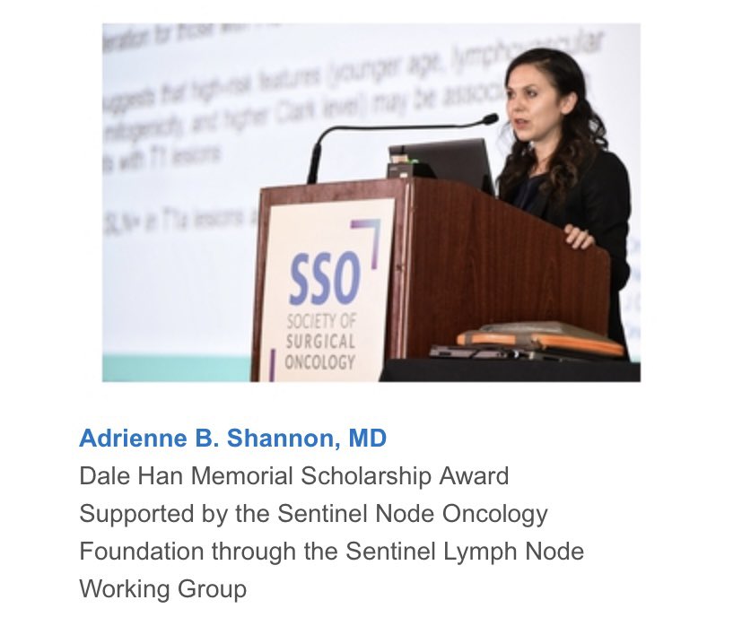 a true honor to be the inaugural Dale Han Memorial Scholarship awardee. Looking forward to working every day to uphold his incredible legacy @SocSurgOnc #SSO #SSO2022 #SLNWG #MelanomaResearch