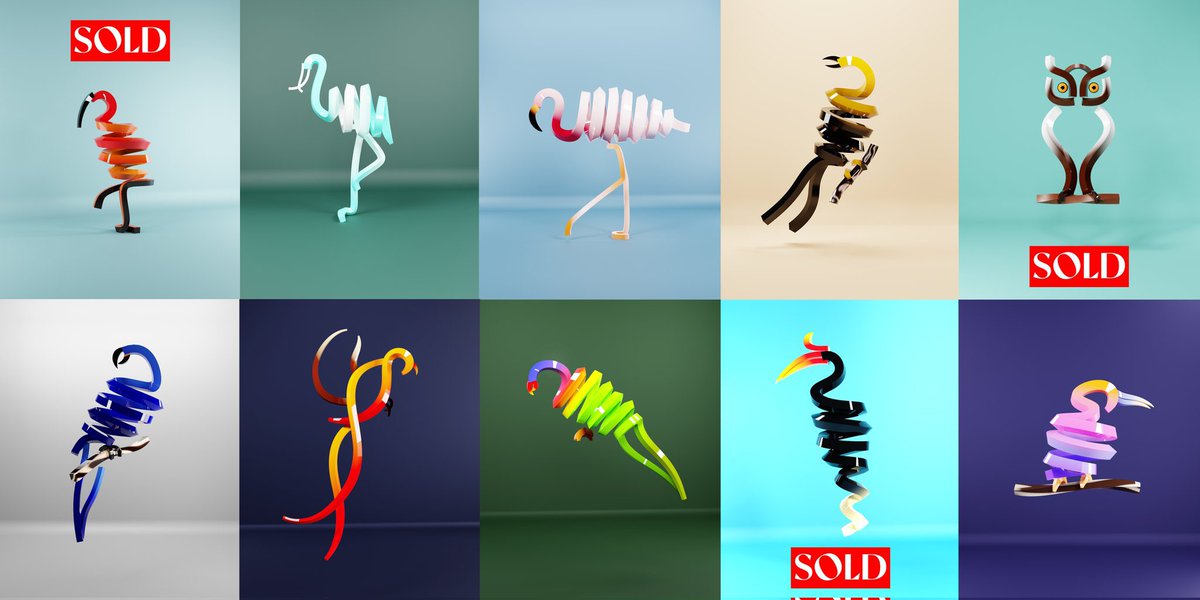 theinfinityedge's tweet photo. Hello Fam! My ‘RARIFIED’ a collection of 10 3D abstract endangered species of birds is still up for the grab at 0.1 $ETH 6/10 available!

Any kind of engagement is appreciated 🙌✨❤️

https://t.co/Mffk61G80G

#NFTCollection #NFTdrops #NFTcollections #nftcollector #NFTartist https://t.co/vB1bn60cCD