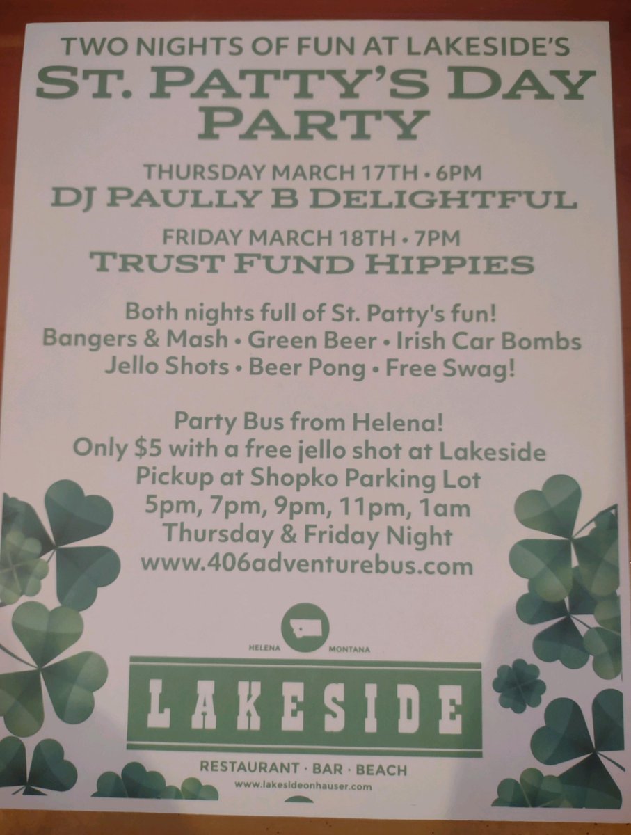 Is Saint Patrick's Day in Helena boring? Maybe not this year. This sounds fun! See you all there!