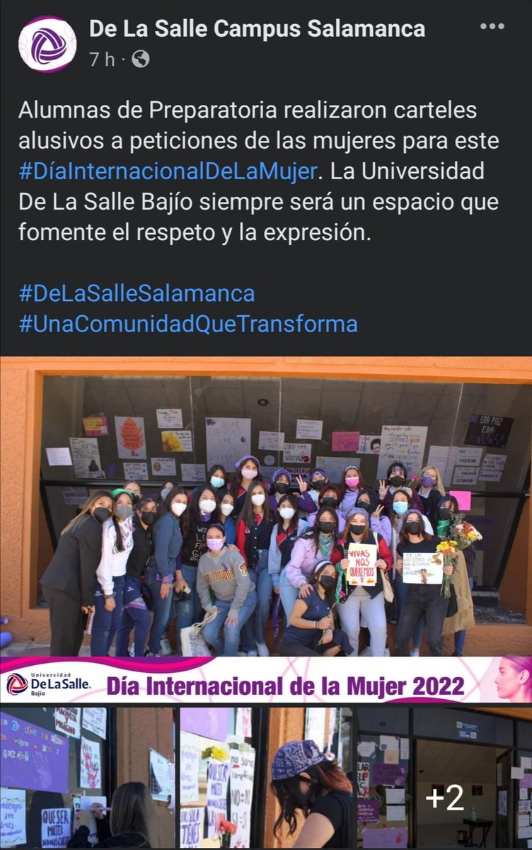 "Comunidad que transforma" el esfuerzo de alumnas en publicidad para una institución que sólo pone trabas a la hora de la expresión
#8M