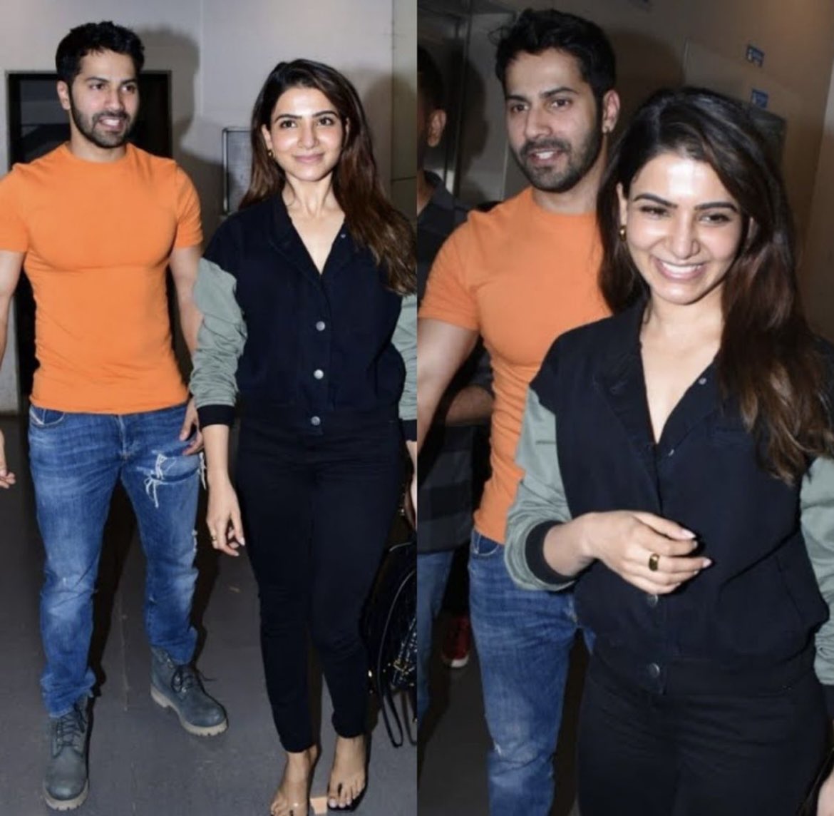 htcity's tweet photo. #InSpotted: #VarunDhawan and #SamanthaRuthPrabhu snapped post a meeting for the upcoming film #Citadel https://t.co/Yya257ighz