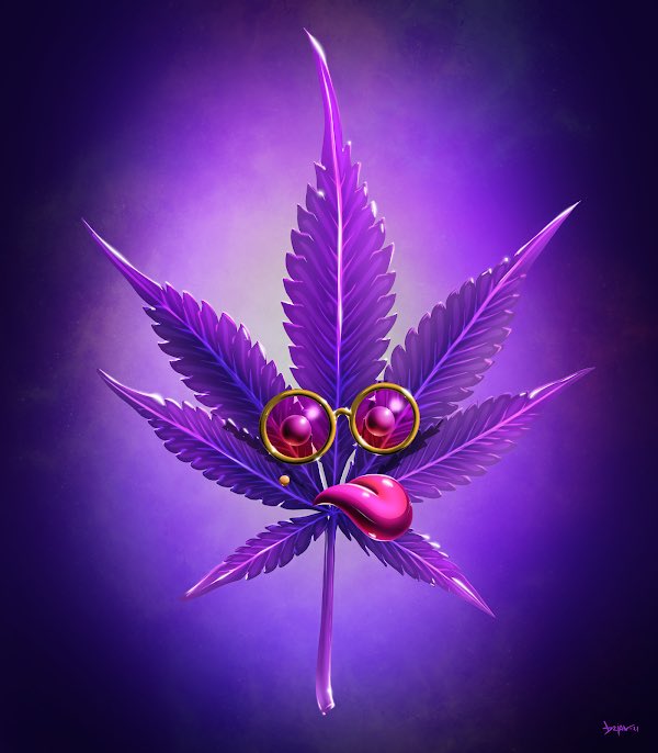 Purple Sweet Leaf on sale for 0.1 ETH only because I need liquid... it’s not gonna last though 🌿 Art by <a href="/ooo000ooo/">° ° ° 0 0 0 ° ° °</a> opensea.io/assets/0x495f9…