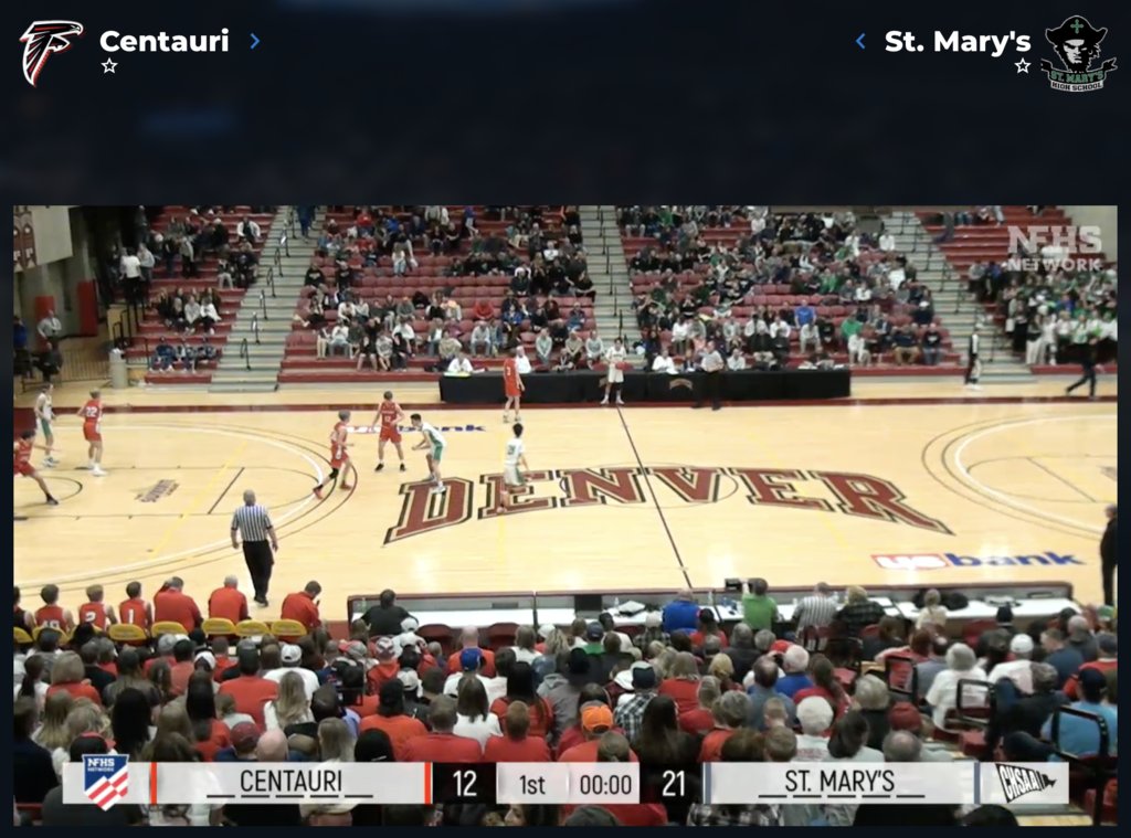 SMHSColorado's tweet photo. Pirates lead 21-12 to begin the second quarter in their Final Four game against Centauri. #GoSMHSPirates #SMPiratesBoysBBall #SMHSPiratePride https://t.co/NEtavYgFzb