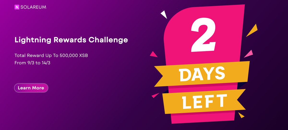solareum_hq's tweet photo. Hello, Solarian! Many users have joined the lightning rewards challenge this week. With just three simple steps, you could win a prize ranging from 4,000 to 100,000 XSB. Participate now.
Learn more: https://t.co/QBeg5VS3Or
#Solareum #LightningRewards https://t.co/gYCp5egsHT