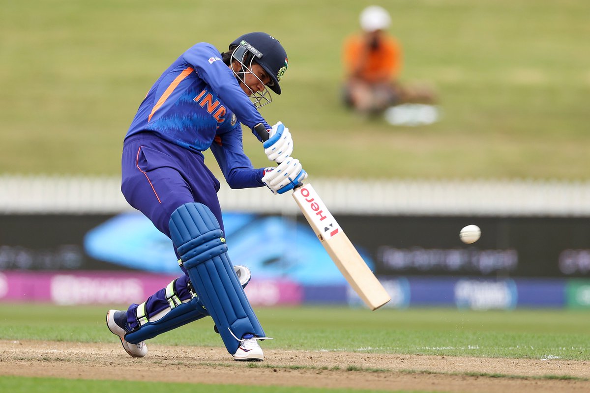 BCCIWomen's tweet photo. 1⃣2⃣3⃣ Runs
1⃣1⃣9⃣ Balls
1⃣3⃣ Fours
2⃣ Sixes

Superb batting display from @mandhana_smriti! 🙌 👏

What an innings! 👍 👍 #TeamIndia | #CWC22 | #WIvIND 

Follow the match ▶️ https://t.co/ZOIa3KL56d 

📸 📸: ICC/Getty https://t.co/IcGbJuTYWO