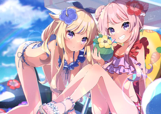 #絵柄が好みっていう人にフォローされたい 主にヒメヒナちゃんと白い髪の女の子を描いてる田舎のアニメ絵イラストレーターです 