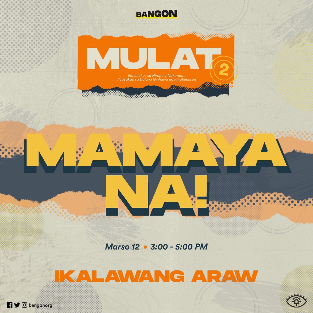 bangonorg's tweet photo. Samahan niyo kami mamaya sa isang panel discussion ukol sa kalagayan ng pulitika, kalikasan, at ekonomiya ngayong panahon ng pandemya. Kita-kits mamayang alas tres ng hapon!

This event is brought to you by:
Ang Pahayagang Plaridel
The Lasallian https://t.co/J0ijOSF4RY