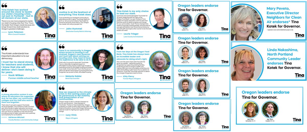 NotTinaKotex's tweet photo. I'm deeply grateful to all the white Oregonians who endorsed me!  Together we're building a more inclusive and equitable Oregon. https://t.co/YpJAjjpHGZ