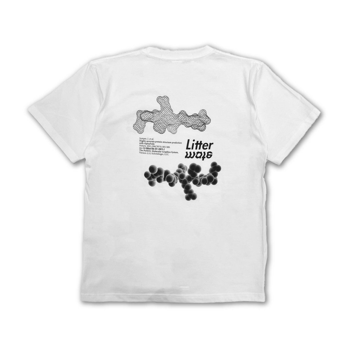littermate_bio's tweet photo. 【新商品発売】
AlphaFold2でLITTERMATEのタンパク質の立体構造を予測してみました！

Tシャツ、スウェット、コーチジャケットの3種類を用意しています！

この機会にぜひ✨ https://t.co/3IqHz7J208