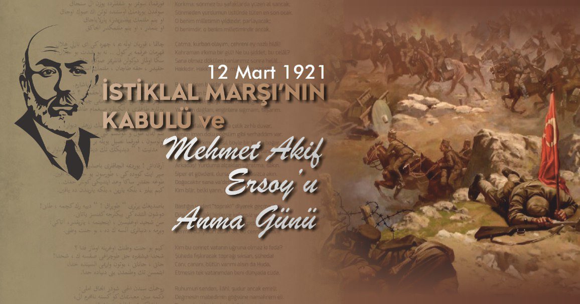 GemerekAk's tweet photo. "Allah bu millete bir daha istiklal marşı yazdırmasın."

#İstiklalMarşı’mızın kabulünün 101. Yıl dönümünde Millî Şairimiz #MehmetAkifErsoy’u ve istiklâl kahramanlarımızı rahmet ve minnetle yâd ediyorum. 🇹🇷

#İstiklalMarşı101Yaşında https://t.co/pUXHevII9O