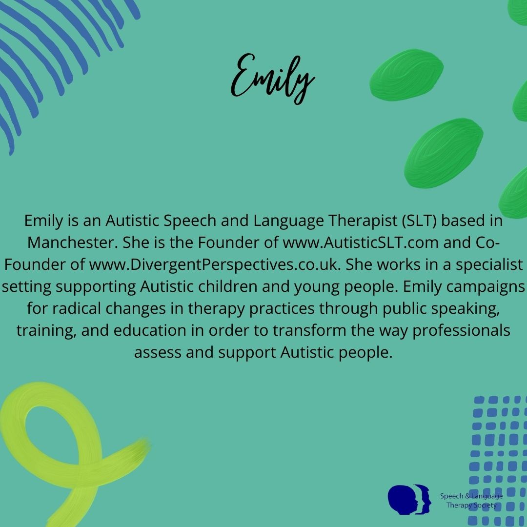 readingSLTsoc's tweet photo. Last talk of the term - Monday 14th, 7pm on Teams. Join us and four lovely SLTs for our disabilities panel talk #NeurodiversityCelebrationWeek    Register here: https://t.co/gJgDyYVfgl @EmilioLees @imogenfSLT https://t.co/htQFEKGAGE