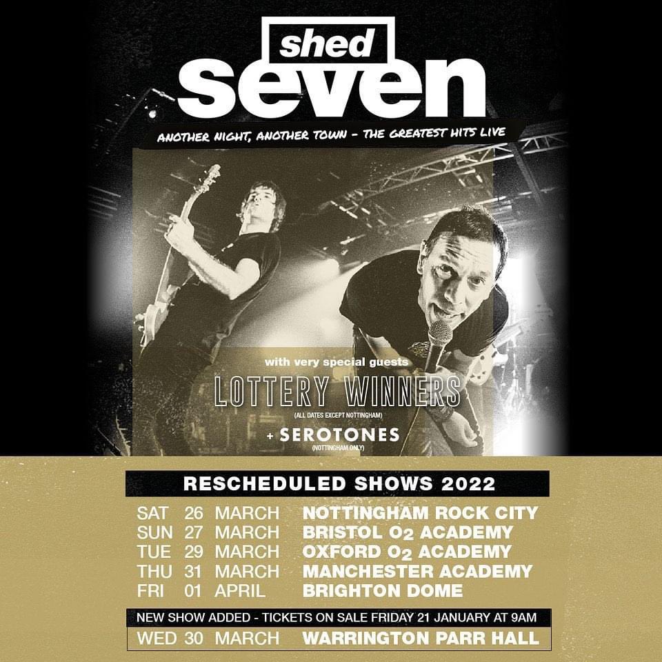 Can’t remember the last time we toured in March?! Was probably int 90s …. Anyways, this kicks off two weeks today, tickets available here  … gigst.rs/Shed7.