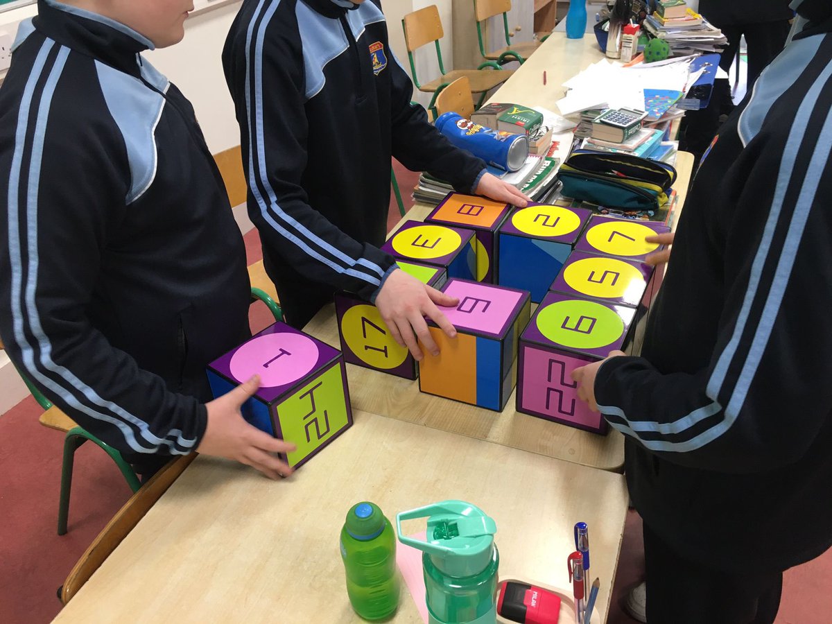 5th Class were busy solving challenges with the IZAK9 cubes in an engaging maths lesson. <a href="/CenFadhb/">Cén Fadhb</a> <a href="/AbacusandHelix/">IZAK9</a>