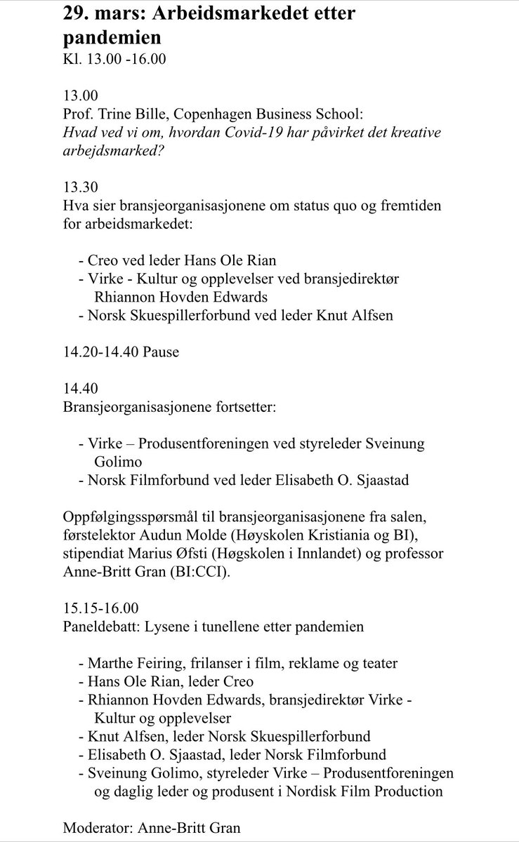 abgran's tweet photo. Programmet til Bls Creative Industries Innovation Days 28-29. mars er klart. Vi fokuserer på lysene i tunnelene etter pandemien. Påmelding her: https://t.co/cyHHTcX1LC https://t.co/BnNX0aetgj