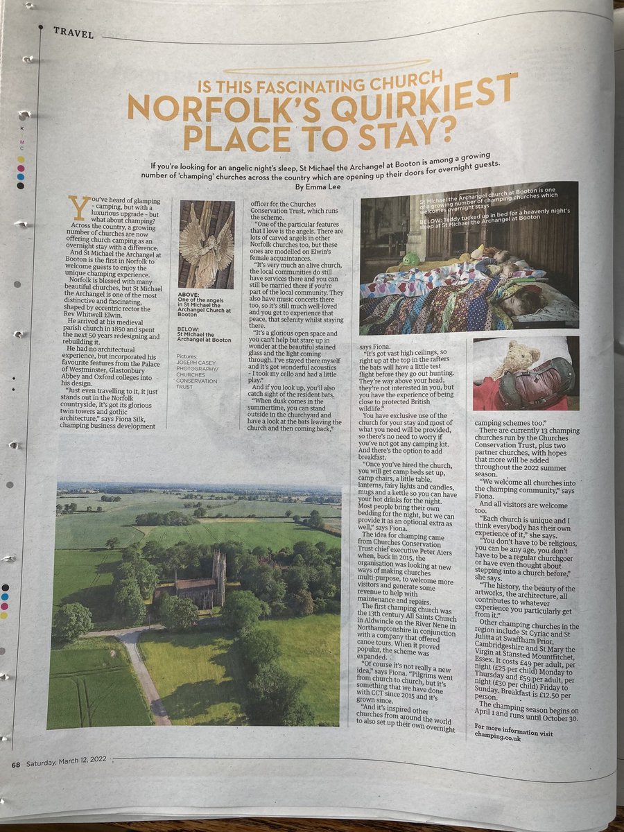 EdwardWild1's tweet photo. Great to read #champing coverage @EADT24 @PeterAiers @TheCCT #Booton #Norfolk https://t.co/WPkYcHn8dk