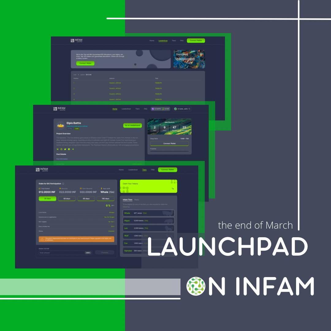 Infam_platform's tweet photo. The InFam Platform project now in the fast-track launch of the Launchpad, which will take place in a couple of weeks!
#InfamPlatform #InfamTips #Investments #blockchain #ICO #startup #InfamExperts #DeFi #crypto #INF https://t.co/DcRvpaqH4L