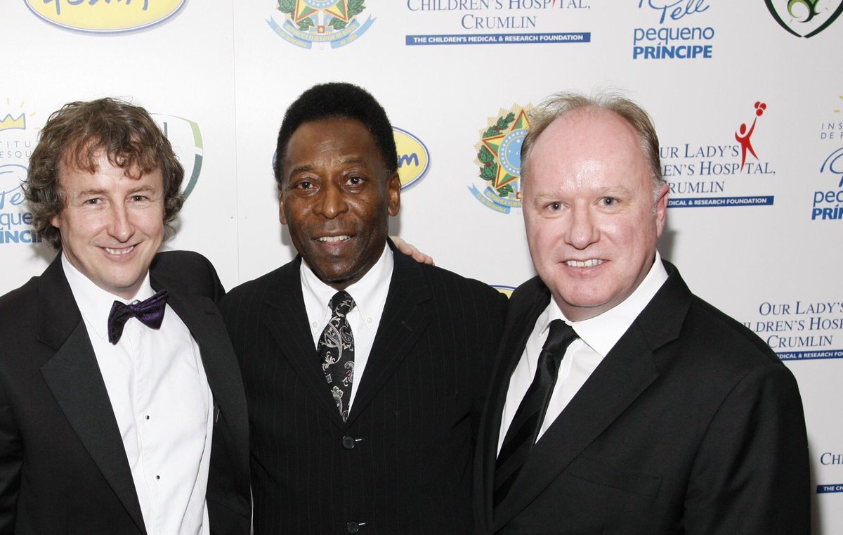 Remembering Tony today with his good pal Tom and childhood football idol, Pele.