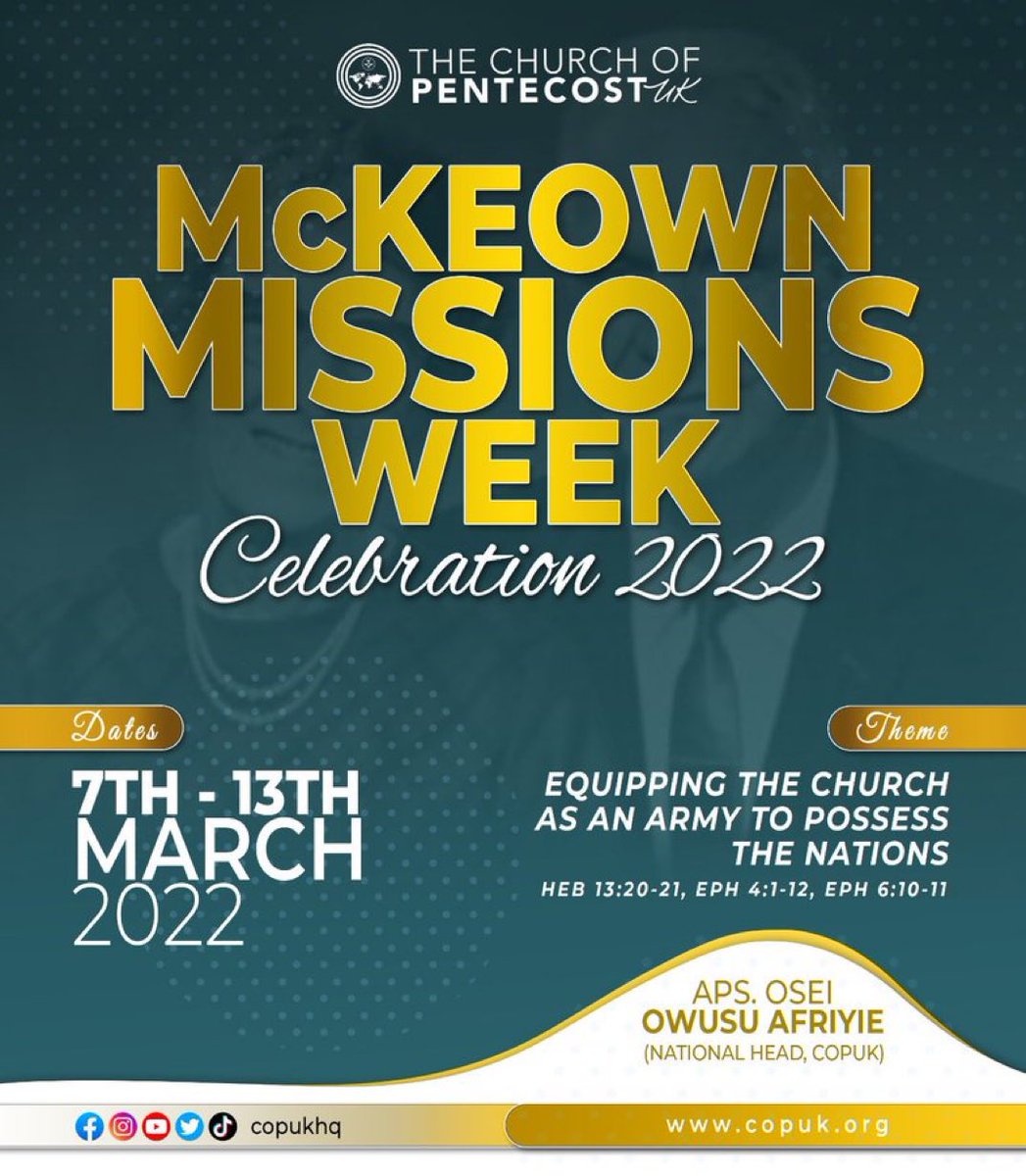 liverpoolpiwc's tweet photo. Church of Pentecost are happy to celebrate McKeown’s missionary work, which highlight the great humanitarian efforts that have taken place all across the world. https://t.co/SpCCpRamS3