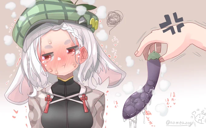 調理中にイタズラがバレて怒られるンモちゃん。 #んも絵部 