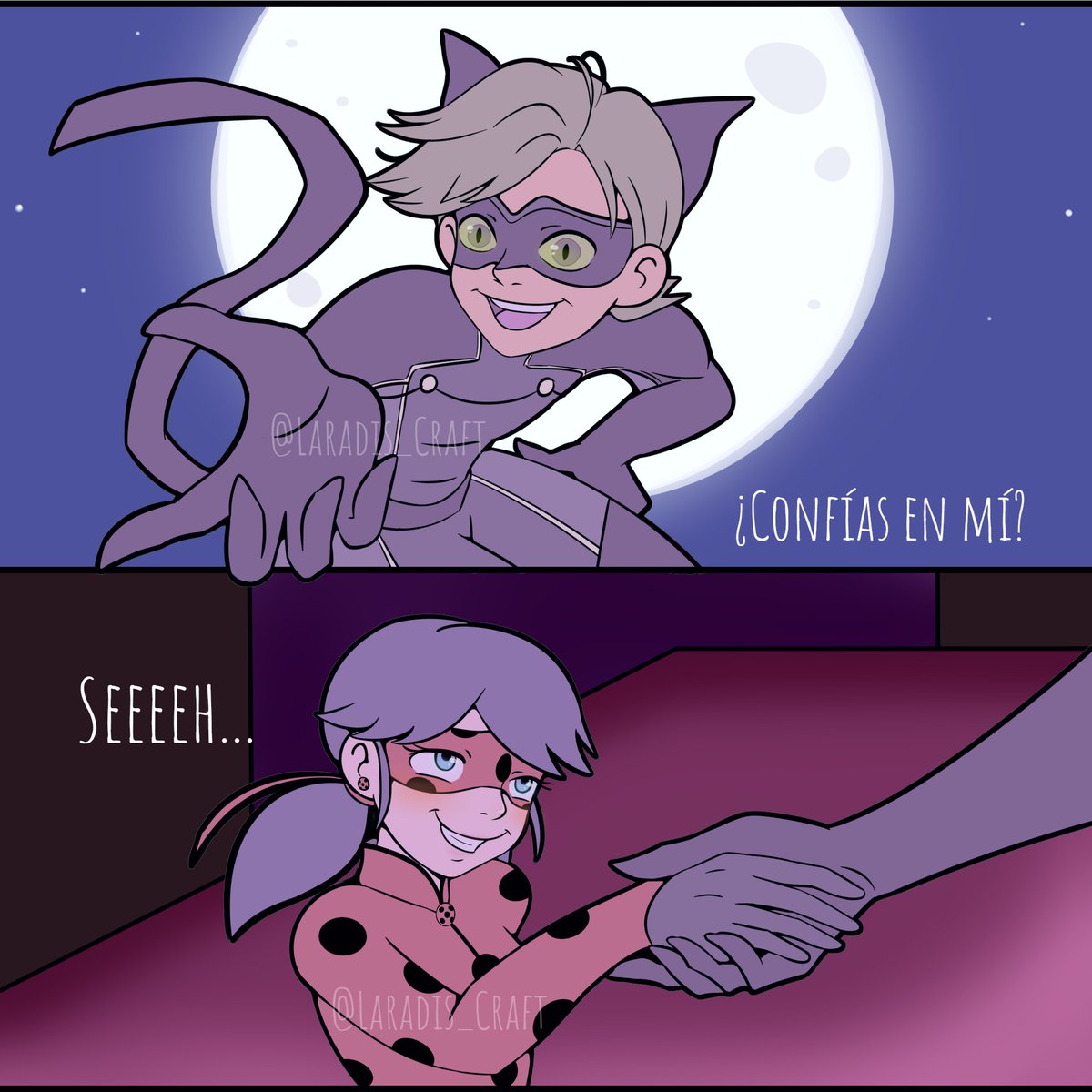LaradisCraft's tweet photo. Parody of #CatWalker by @LaradisCraft 🌕🐈‍⬛
#miraculousladybug #miraculous #MLBS4Spoilers #ladybug #chatnoir #ladynoir  #catnoir #ミラキュラス #MiraculousLadybugSeason4 #adrienagreste #marinette #digitalart #drawing #fanart #art #artist #artwork #artoftheday #illustration https://t.co/7ZOGiut70J