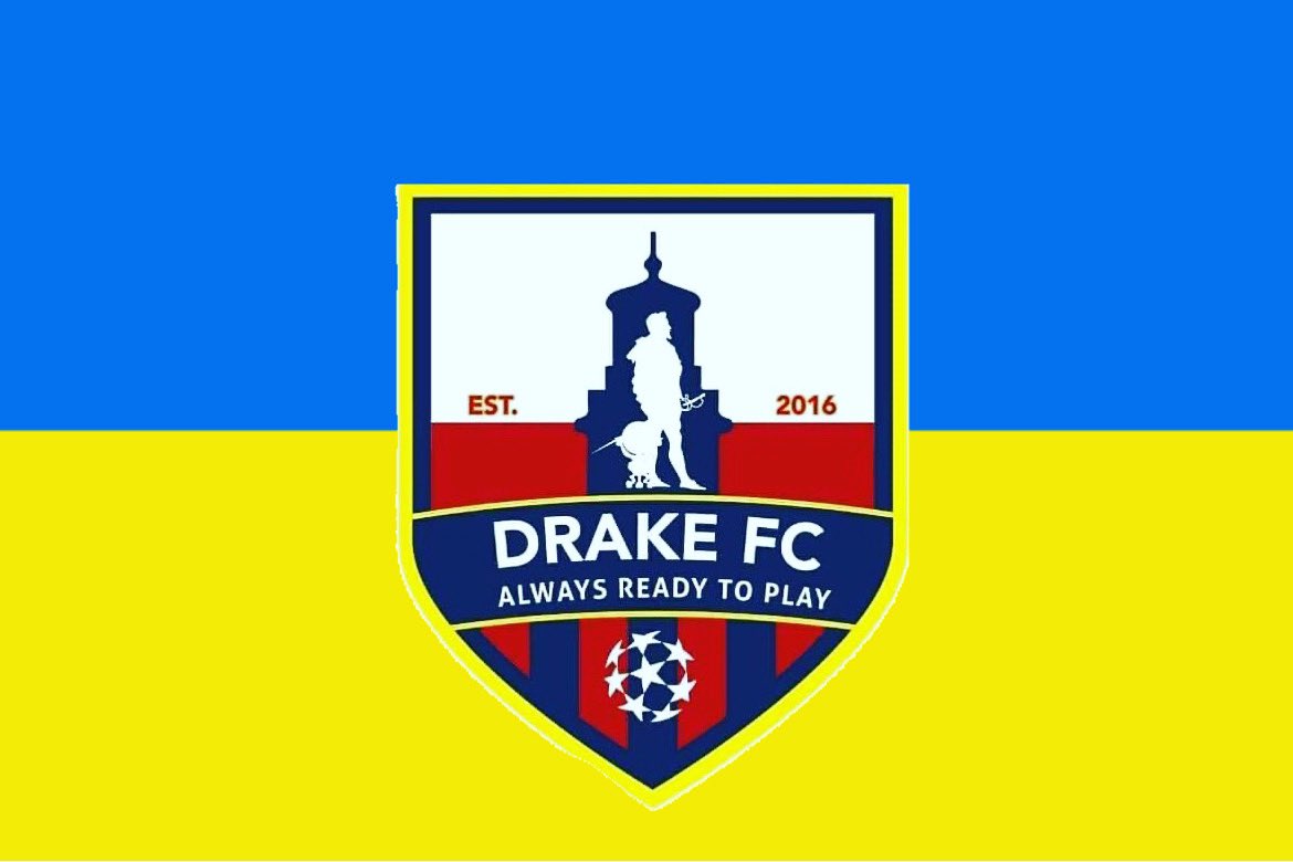 Here at Drake Fc we would like to show our support to the country and people of 
The Ukraine.
Therefore every post shall now have the Ukrainian flag as our back ground.
Our thoughts are with all the Ukrainian people, and hopefully this terrible conflict shall be over soon. 🙏🏻🇺🇦🙏🏻