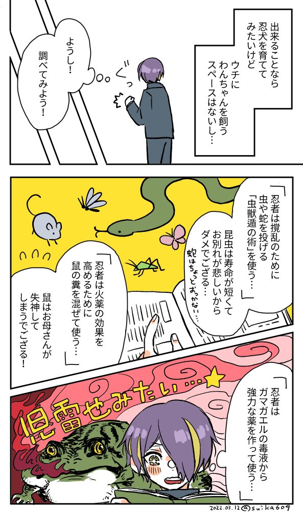 忍くんの過去捏造、妄想漫画
モモッチとサンダーを育てる話 