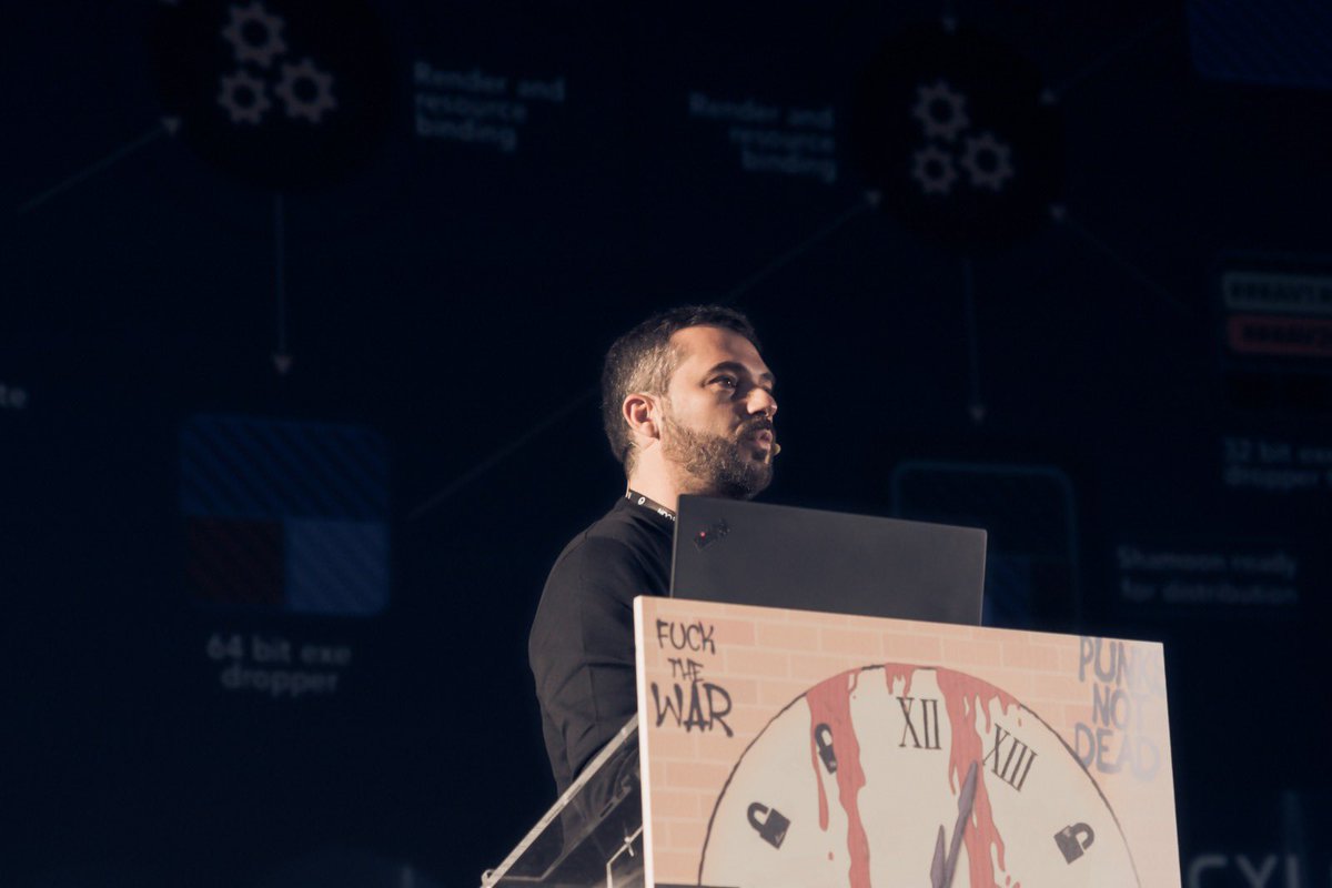 rootedcon's tweet photo. Pablo Rincón @PabloForThePPL de @Cylera_ abre el día en la sala 19 hablándonos de los enlaces entre asgámoos y Kwampira que todos los Hospitales deberían conocer.
 
Muchas gracias por compartir toda esta información con nosotros!! https://t.co/w04DIstYwb