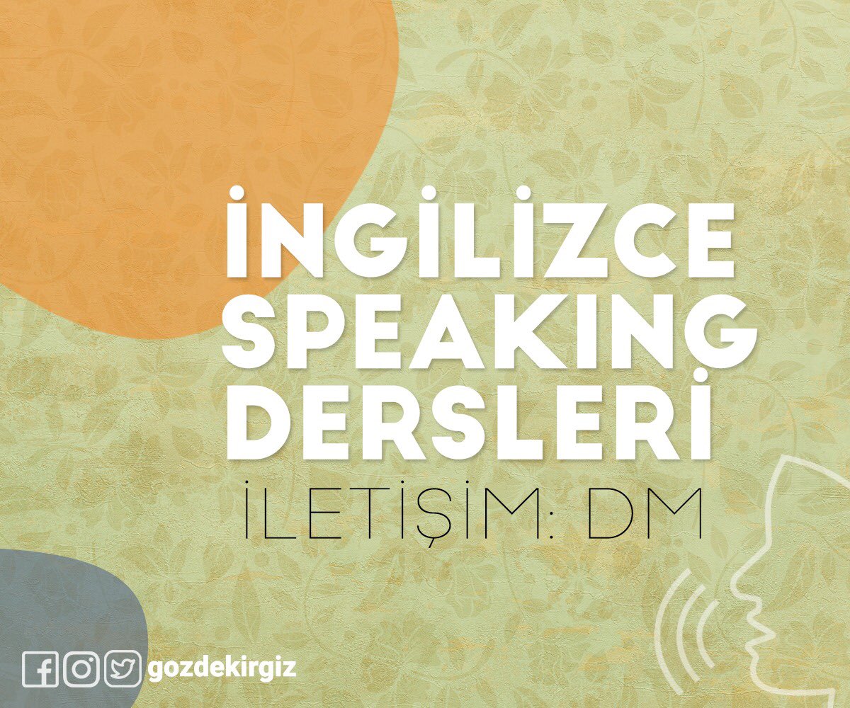 gozdekirgiz's tweet photo. Merhaba! Biliyorum, anlıyorum ama bir türlü akıcı konuşamıyorum diyorsanız, İngilizce konuşma pratiği yapmaya ihtiyacınız varsa, dersler için mesaj atabilirsiniz. : ) https://t.co/fsbHiD1KgM